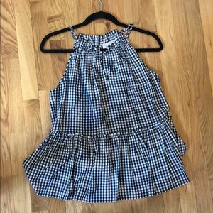 LOFT Checkered Blouse